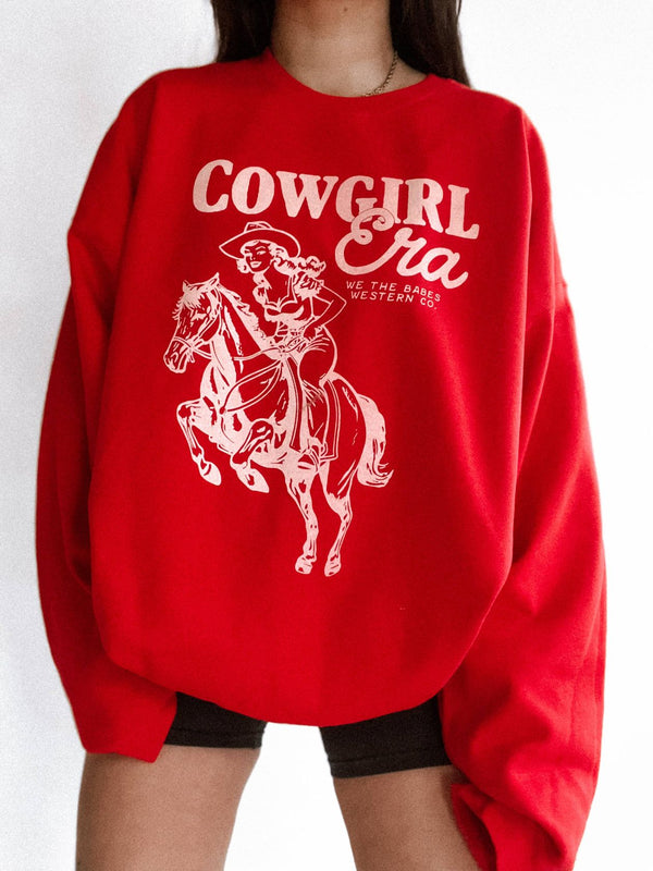 COWGIRL ERA GRAPHIC CREWNECK SWEATSHIRT