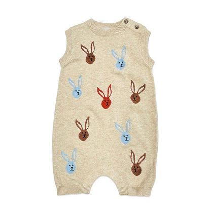 BUNNY RABBIT EMBROIDERED ROMPER