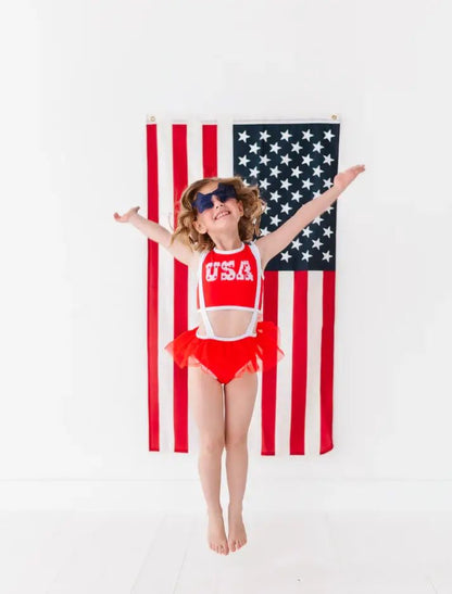USA SUSPENDER SWIMSUIT