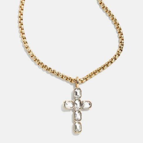 RHINESTONE CROSS NECKLACE