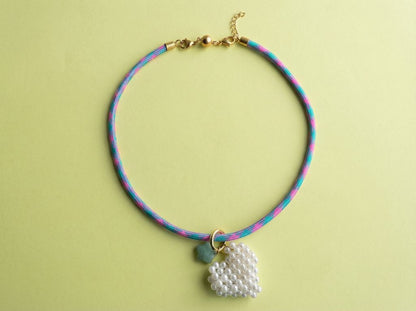 COTTON CANDY LOVE CORD NECKLACE