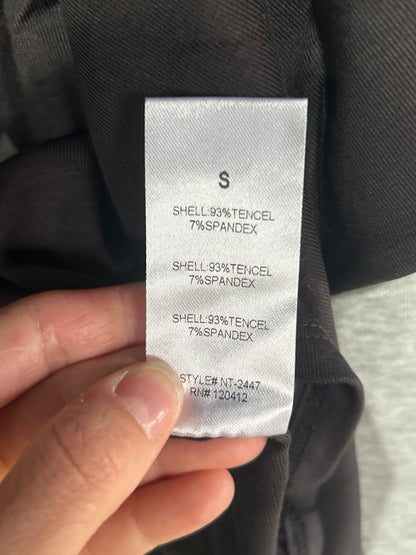 Black Tencel spandex top size S clothing label, style NT-2447