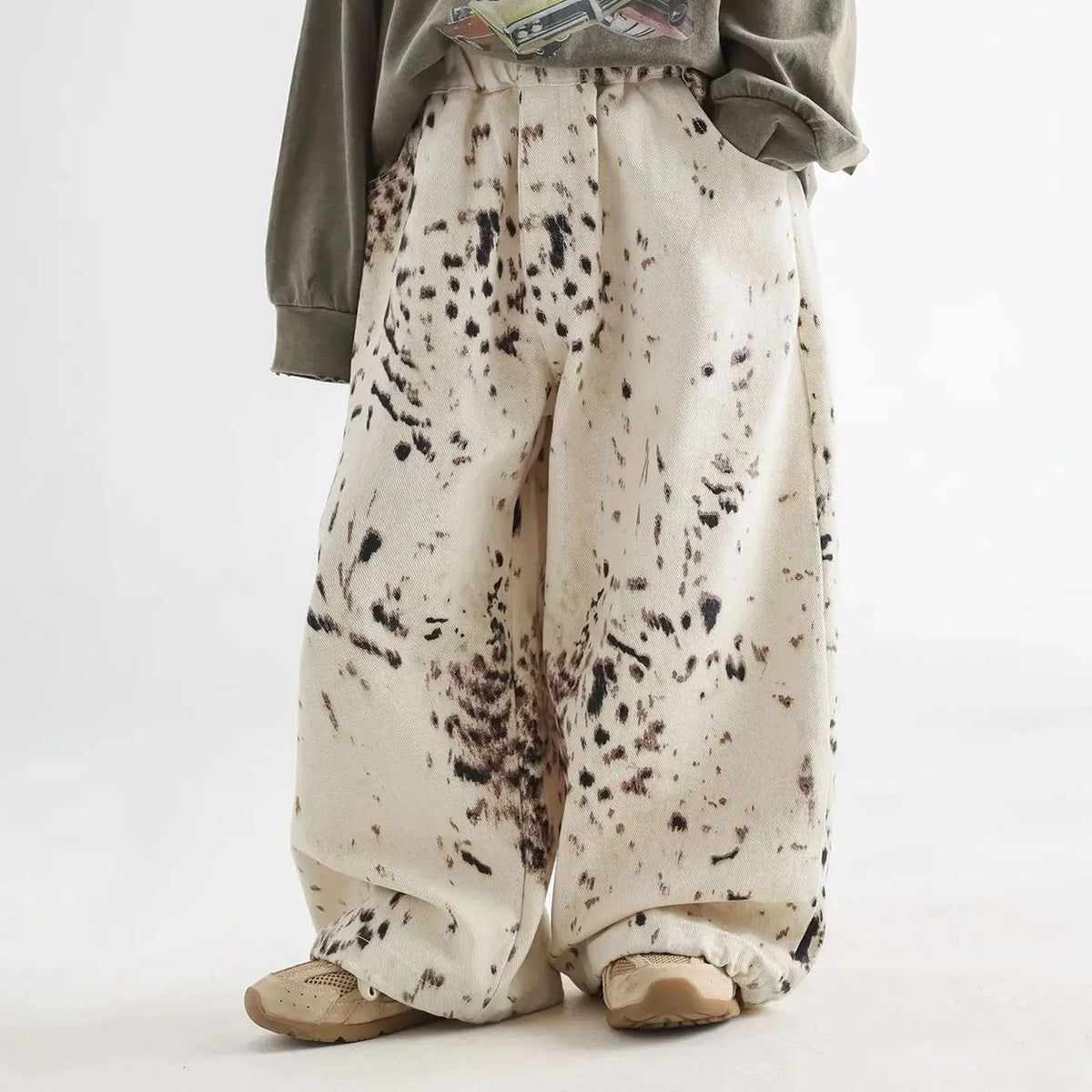 SNOW LEOPARD LITTLE REBEL BAGGY PANTS