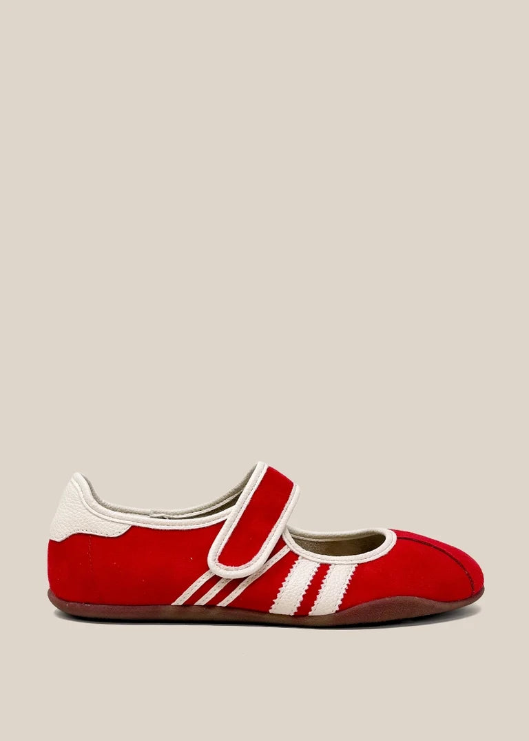 ROWDY RED MARY JANE FLATS