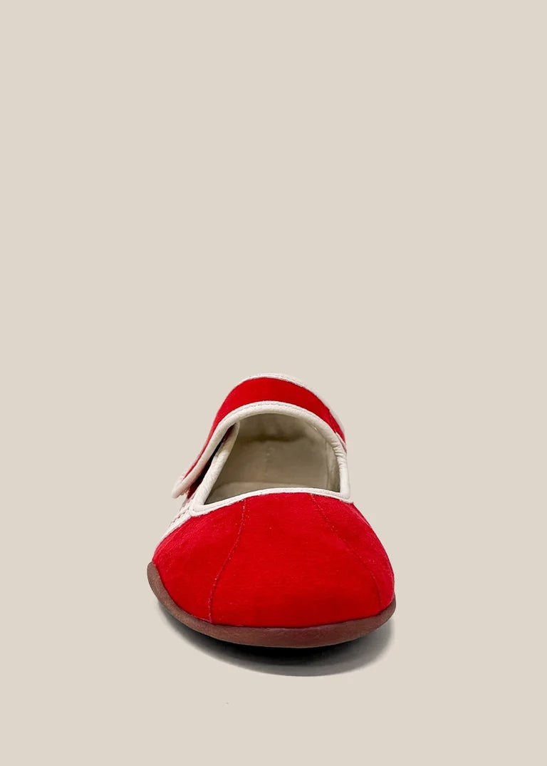 ROWDY RED MARY JANE FLATS