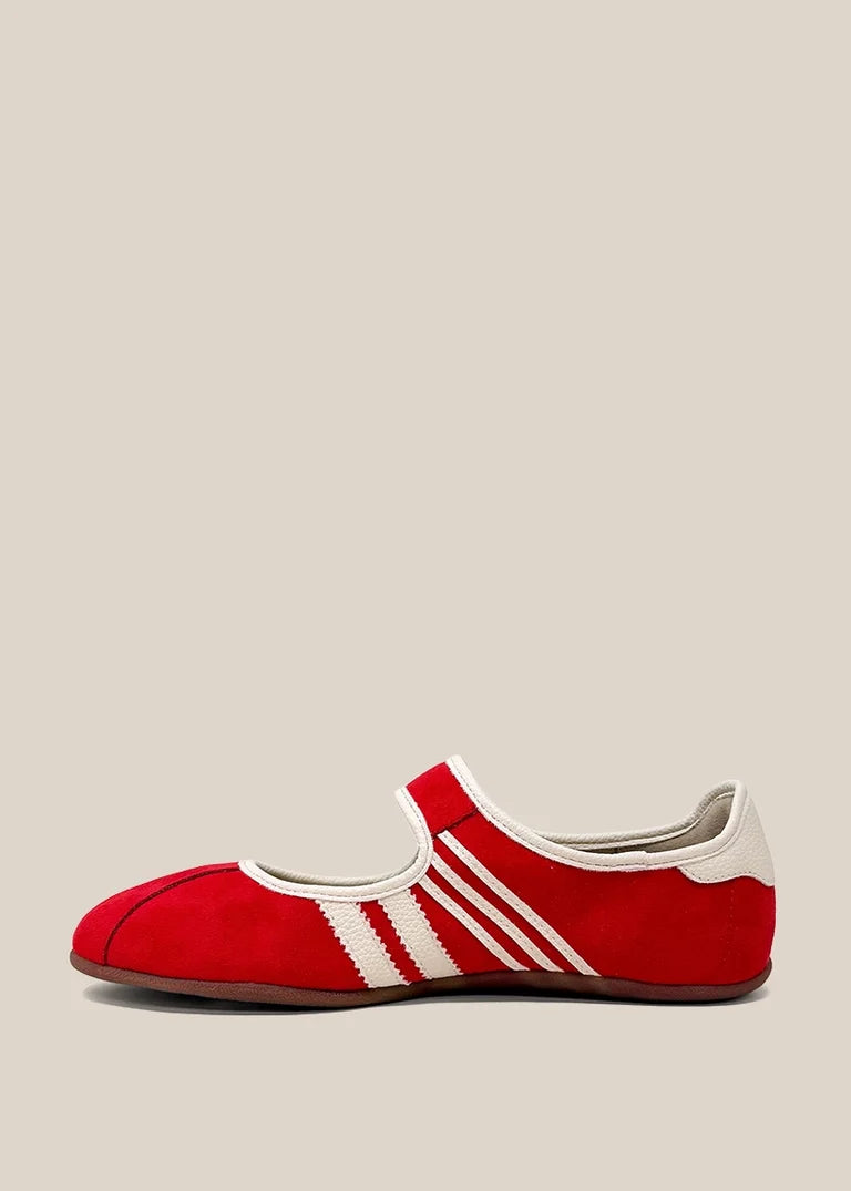 ROWDY RED MARY JANE FLATS