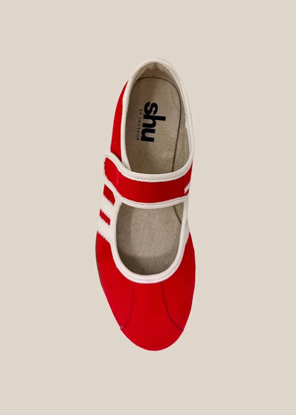 ROWDY RED MARY JANE FLATS