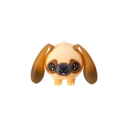 Cute tan dog figurine toy with floppy brown ears and big dark eyes