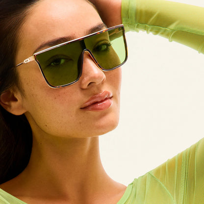 QUAY NIGHTFALL REMIXED SUNNIES X TORTOISE PISTACHIO