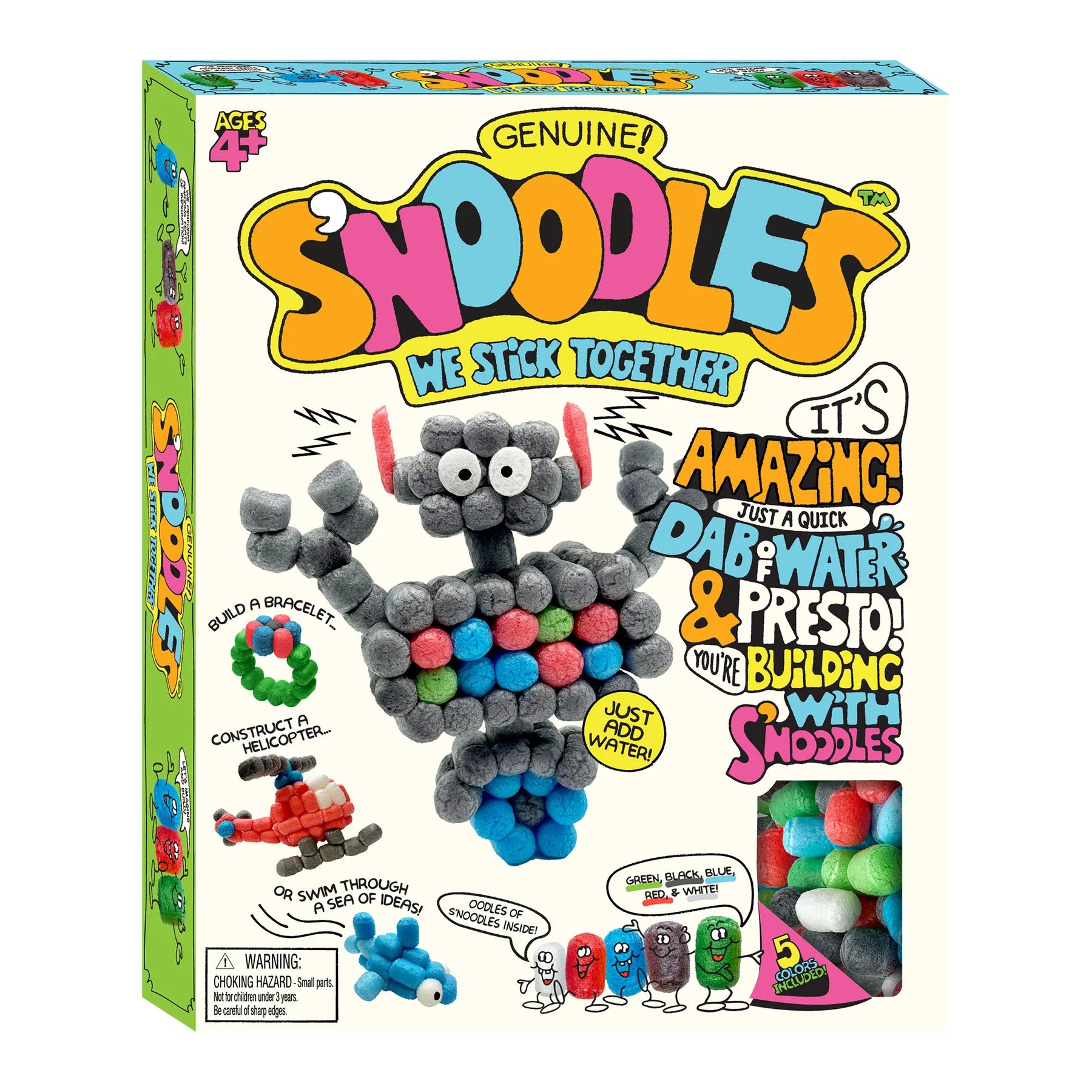 Colorful craft kit box featuring foam ball building pieces in five colors