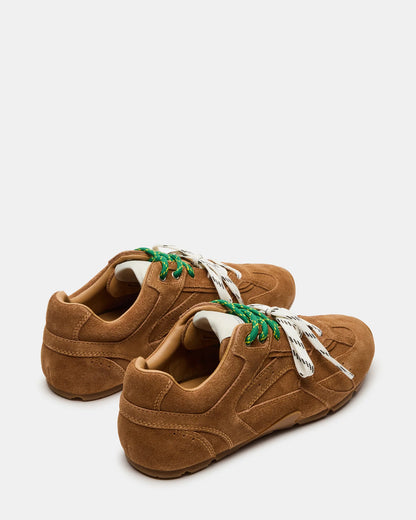 STEVE MADDEN AZIEL CAMEL SUEDE SNEAKER