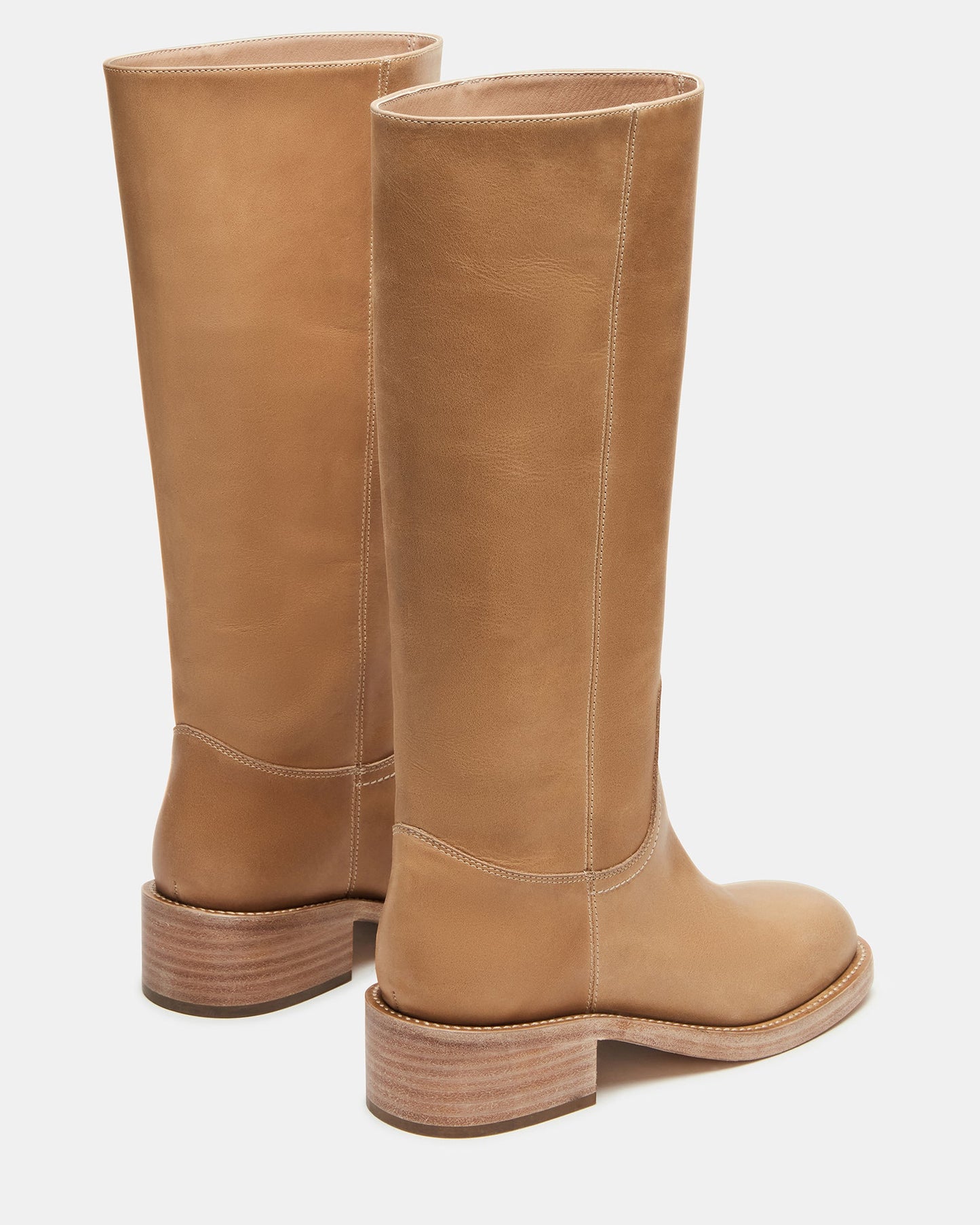 STEVE MADDEN RIGGS BANANA LEATHER BOOTS