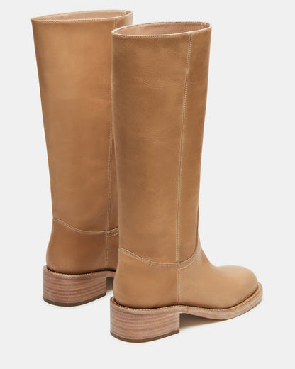 STEVE MADDEN RIGGS BANANA LEATHER BOOTS