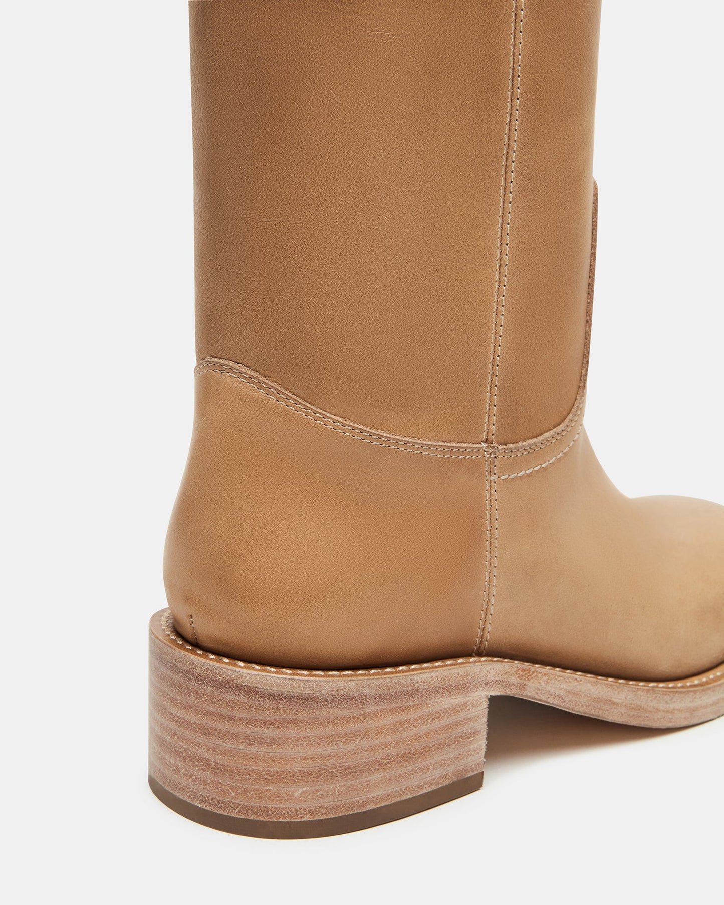 STEVE MADDEN RIGGS BANANA LEATHER BOOTS