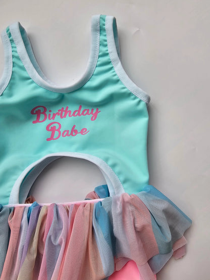 BIRTHDAY BABE ONE PIECE SWIMSUIT
