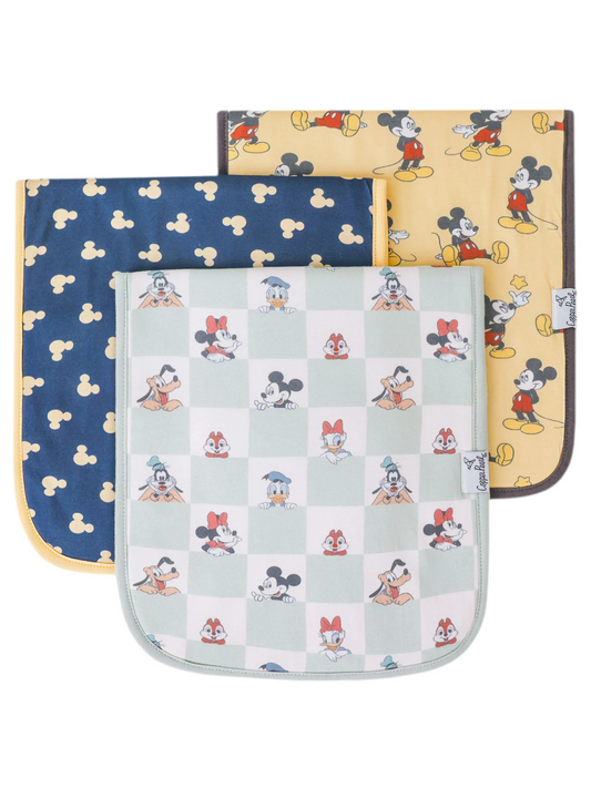 COPPER PEARL BURP CLOTH SET IN MICKEY MOUSE & FRIENDS
