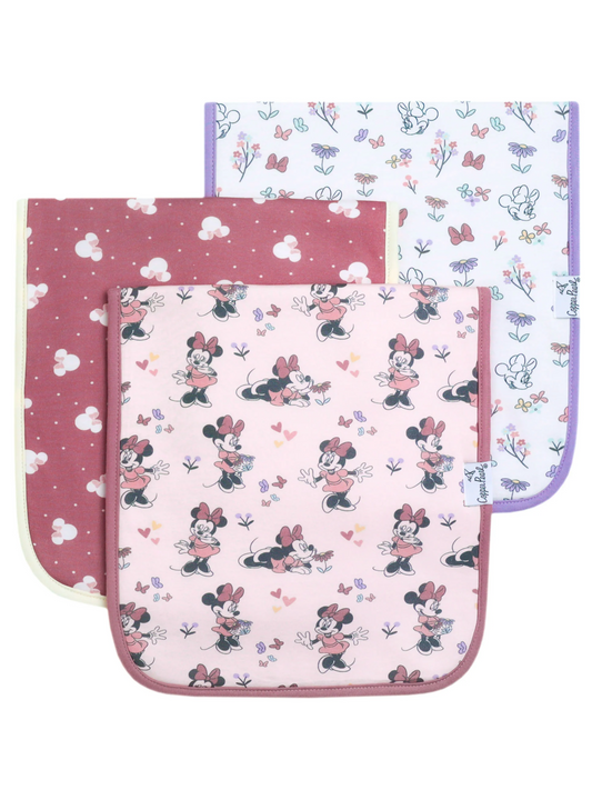 COPPER PEARL BURP CLOTH SET IN MINNIE MOUSE