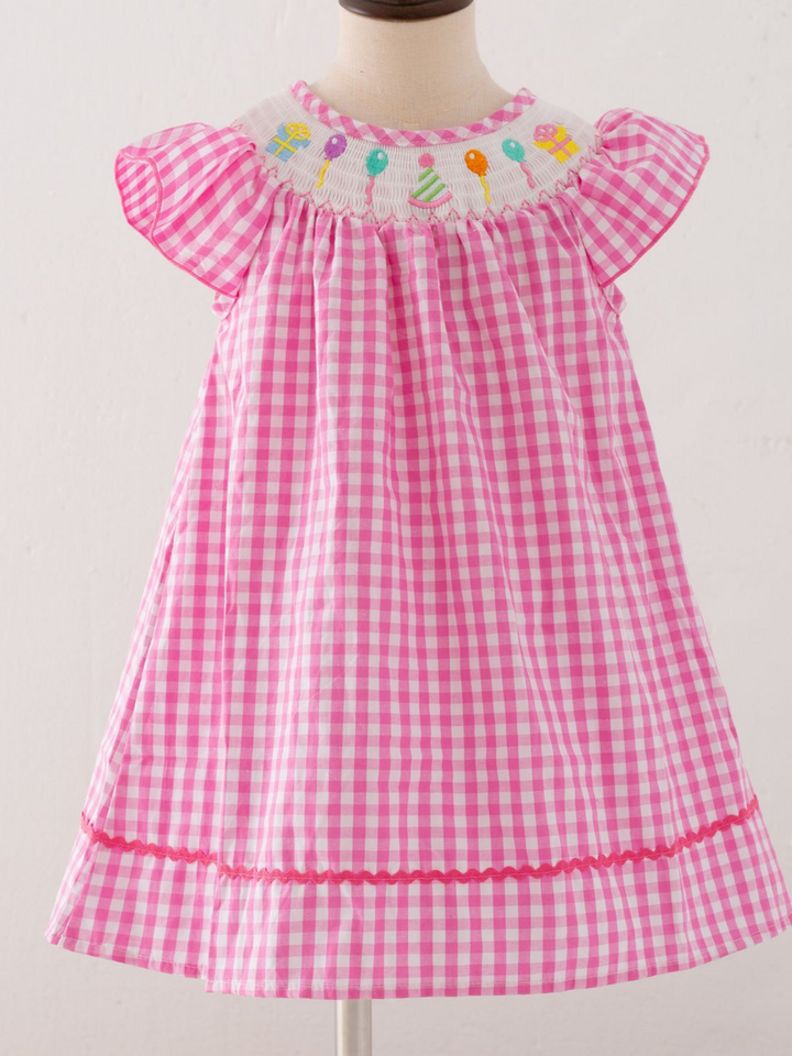 PARTY SMOCKED GIRLS DRESS