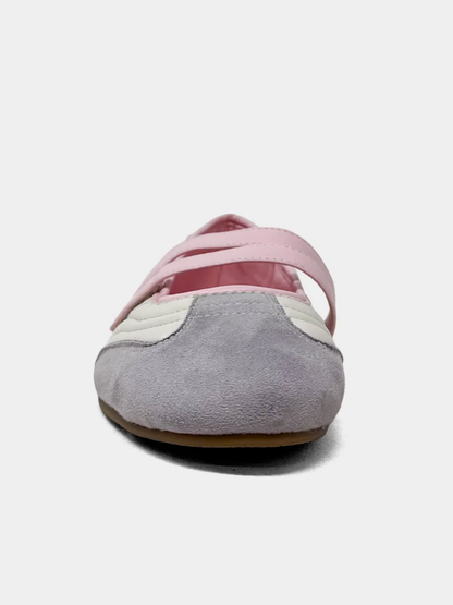 SALOME MARY JANE BALLET SNEAKER X LIGHT GREY &  PINK