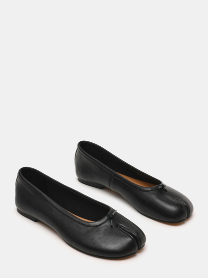 steve madden calico black leather split toe flat black leather camel split toe flats