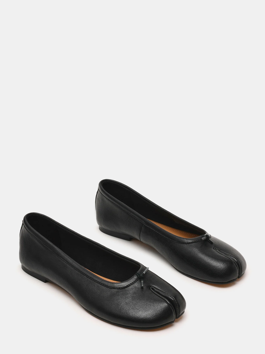 steve madden calico black leather split toe flat black leather camel split toe flats