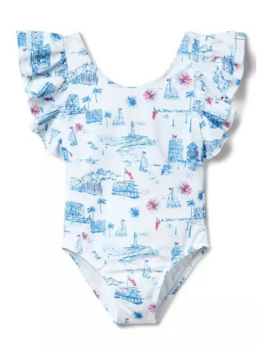 RECYCLED TOILE ONE-PIECE X AMERICANA