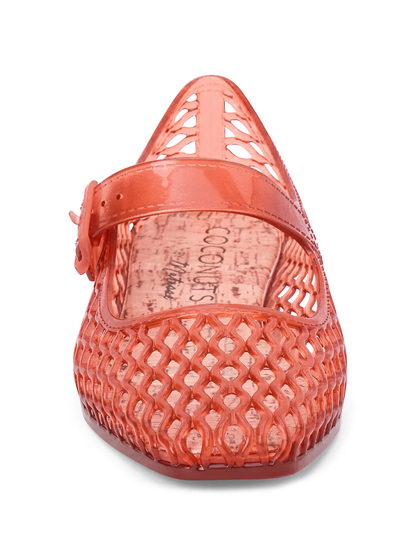 VICKY MARY JANE JELLY FLAT X RED