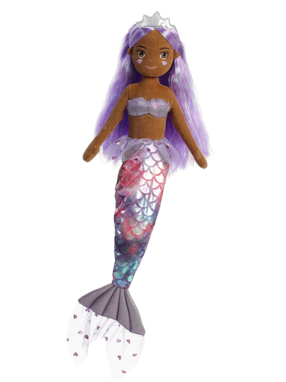 SEA SPARKLES™ CHEEKYS HEART MERMAID PLUSH