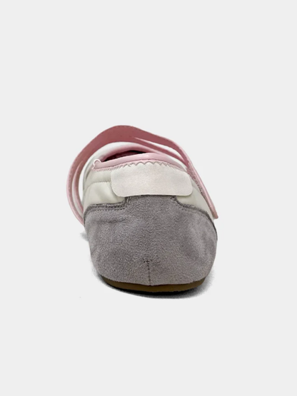 SALOME MARY JANE BALLET SNEAKER X LIGHT GREY &  PINK