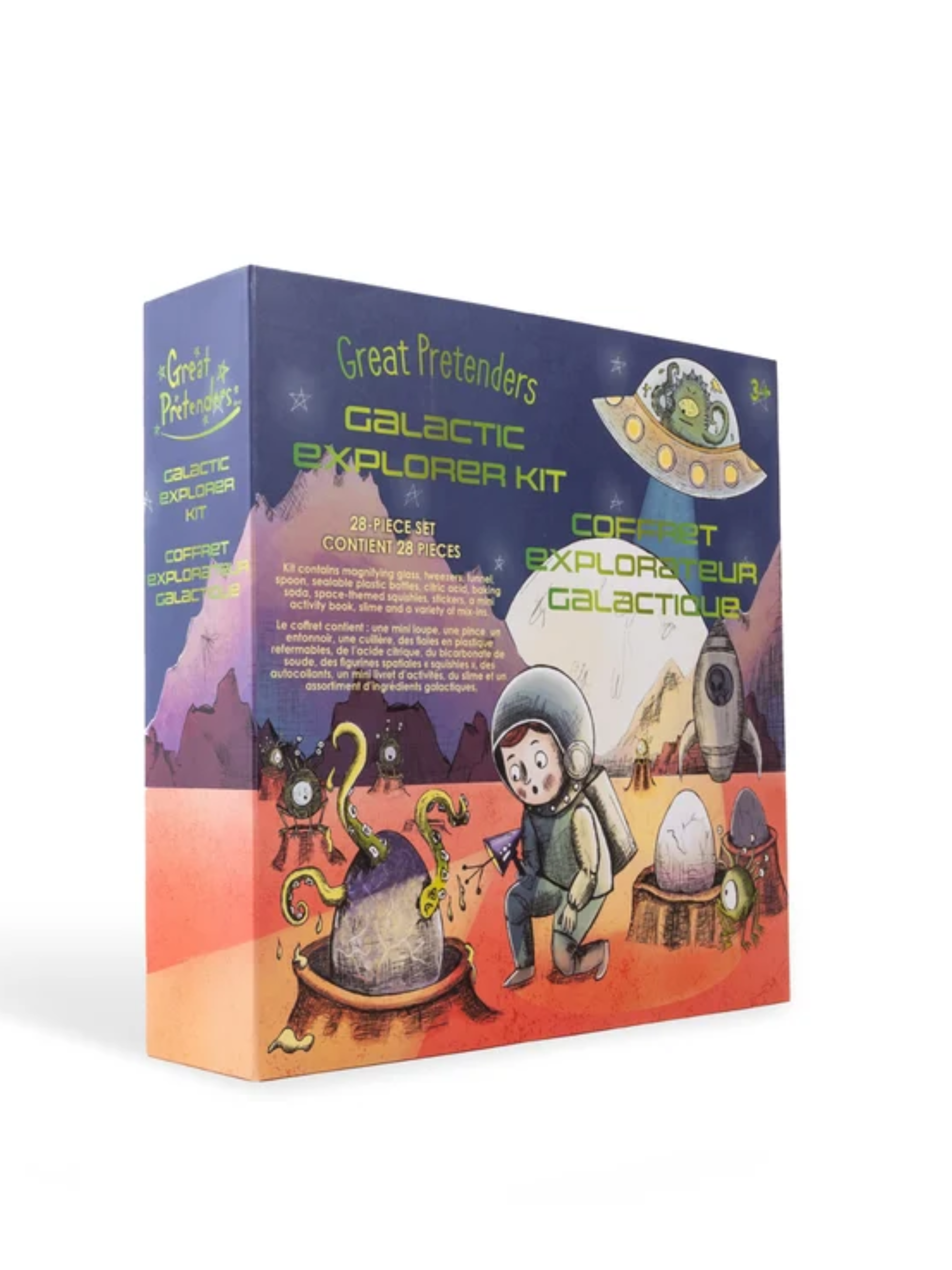 Galactic Explorer Potion Kit box, 28-piece set, space-themed illustrated packaging