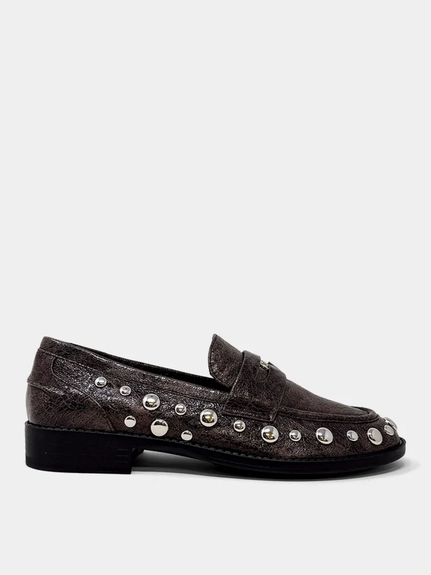 TRISHA STUDDED LOAFER X DARK TAUPE
