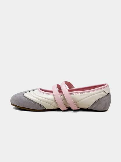 SALOME MARY JANE BALLET SNEAKER X LIGHT GREY &  PINK