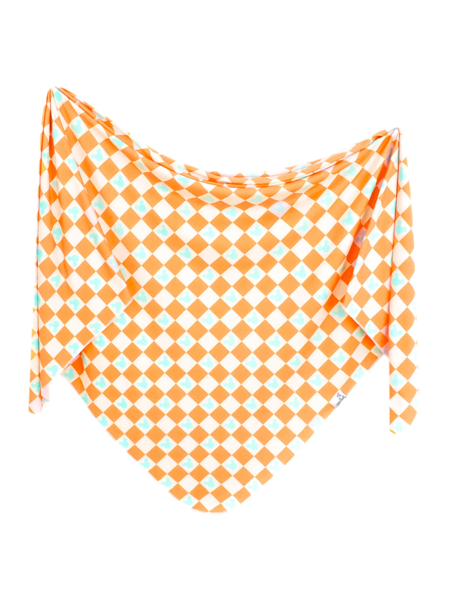COPPER PEARL SWADDLE BLANKET IN MICKEY MOUSE CHECK