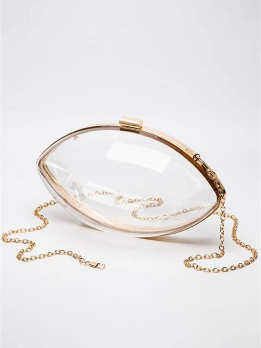 SNAP & STYLE FOOTBALL CLEAR PURSE