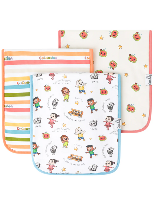 COPPER PEARL BURP CLOTH SET IN COCOMELON FRIENDS