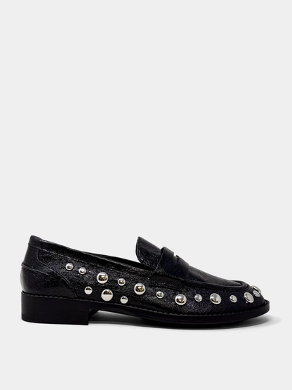 TRISHA STUDDED LOAFER X CHARCOAL