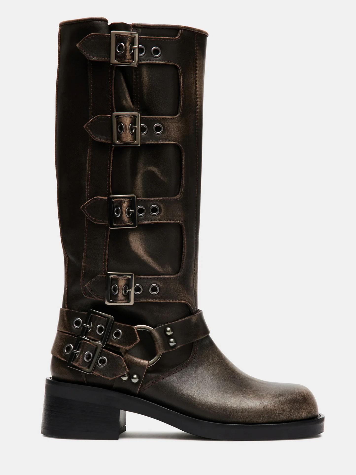STEVE MADDEN ROCKY BOOT X BROWN DISTRESSED