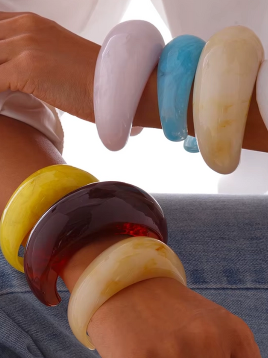 resin loose lucite cuff bangle cuff bracelet