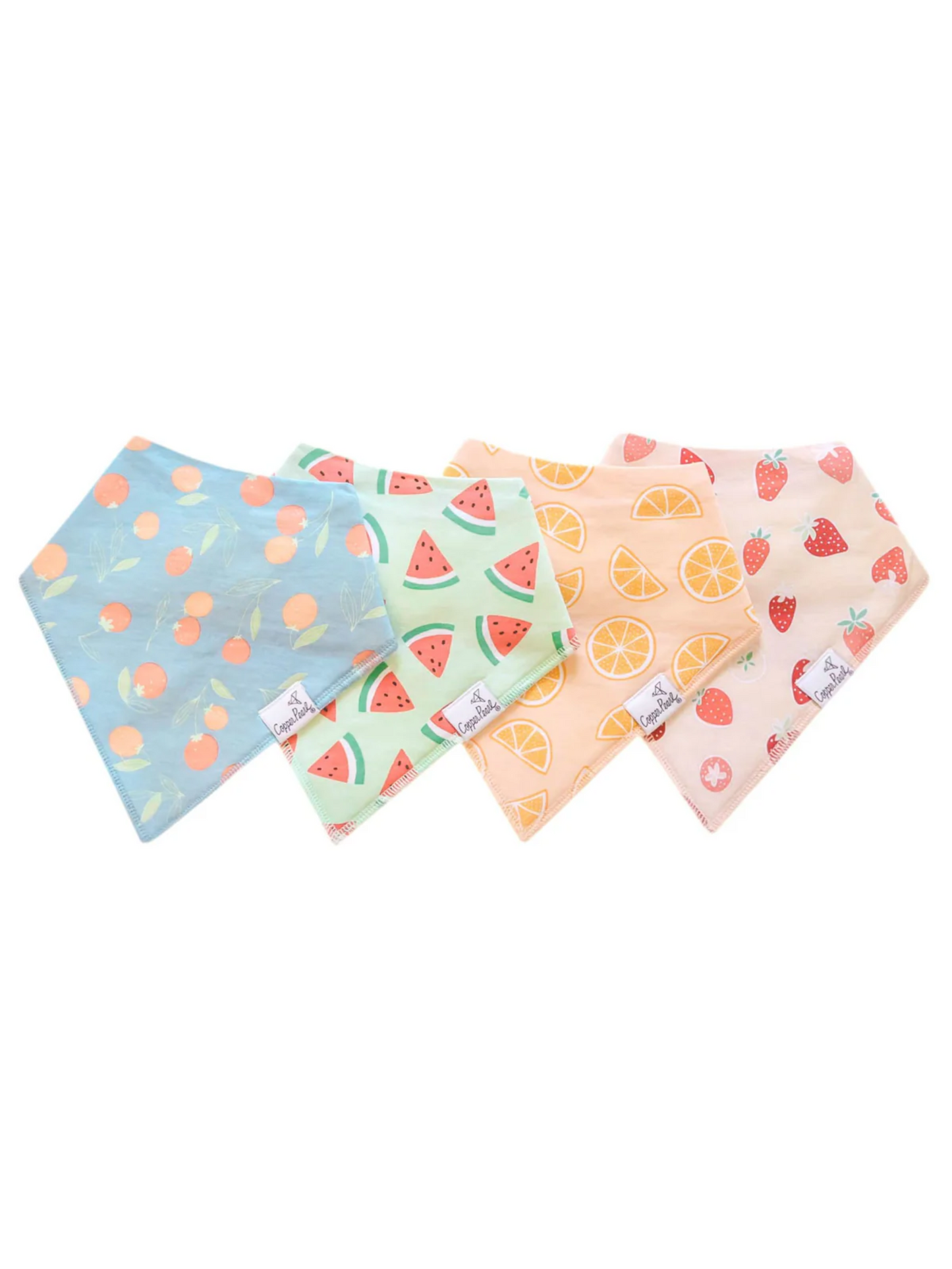 COPPER PEARL BANDANA BIBS IN CLEMENTINE