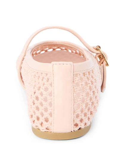 IT GIRL MESH BALLET FLAT X POWDER PINK