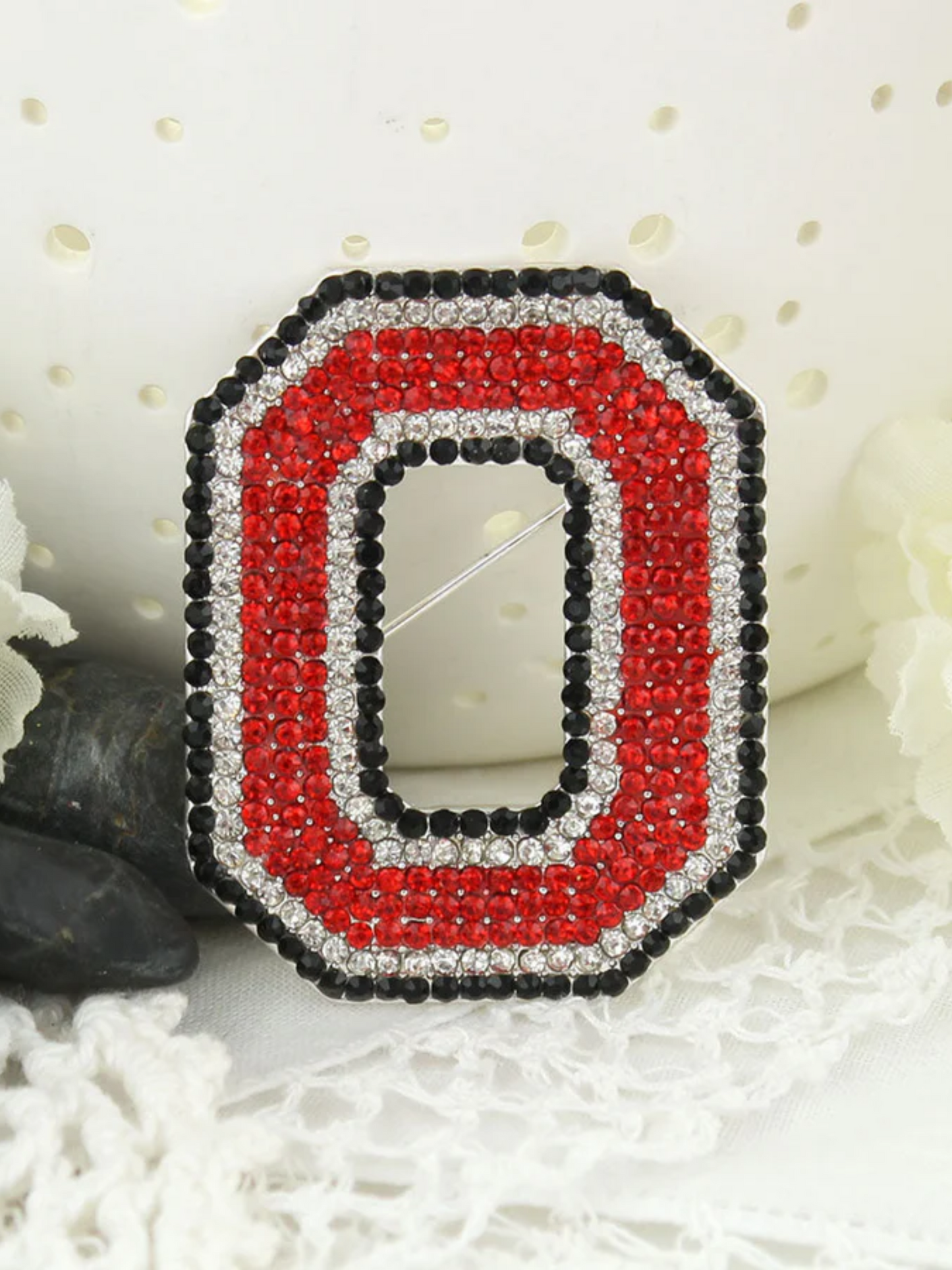 OHIO STATE CRYSTAL LOGO PIN