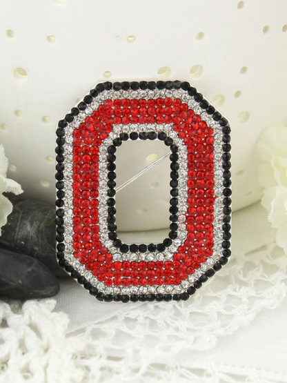 OHIO STATE CRYSTAL LOGO PIN