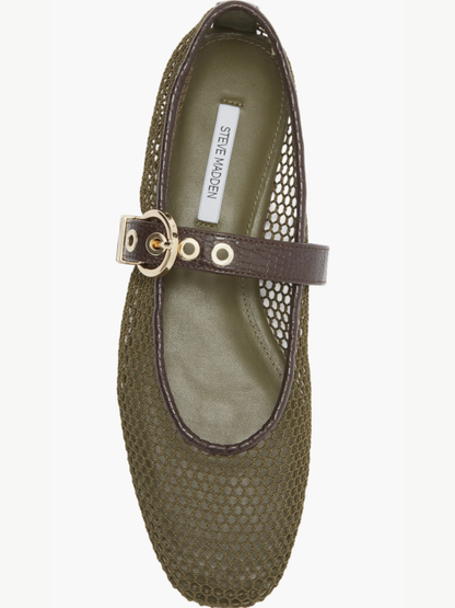 STEVE MADDEN LUCIA BALLET FLAT X OLIVE