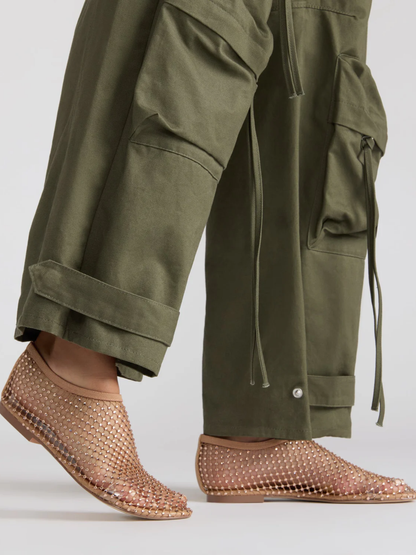 STEVE MADDEN MINO FLAT X BLUSH RHINESTONES