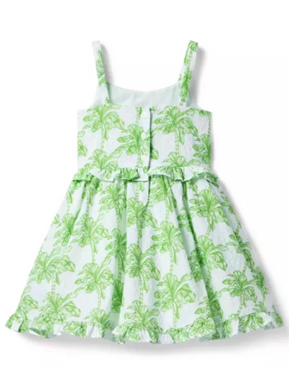 PALM TREE RUFFLE DRESS