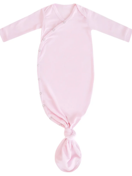 COPPER PEARL NEWBORN KNOTTED GOWN IN BLOSSOM