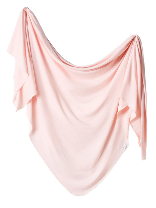 COPPER PEARL SWADDLE BLANKET IN BLUSH
