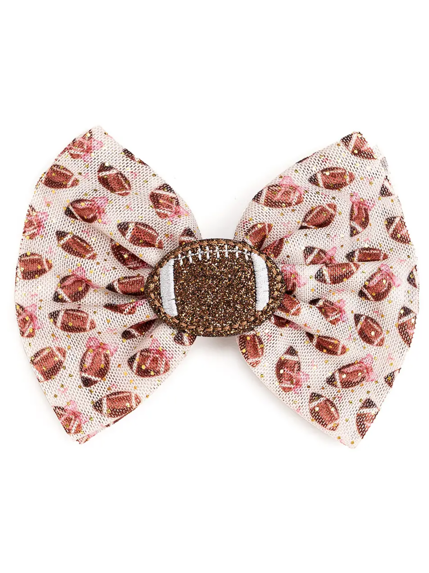 GAME DAY GLITZ TULLE BOW CLIP