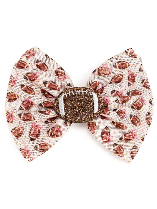 GAME DAY GLITZ TULLE BOW CLIP