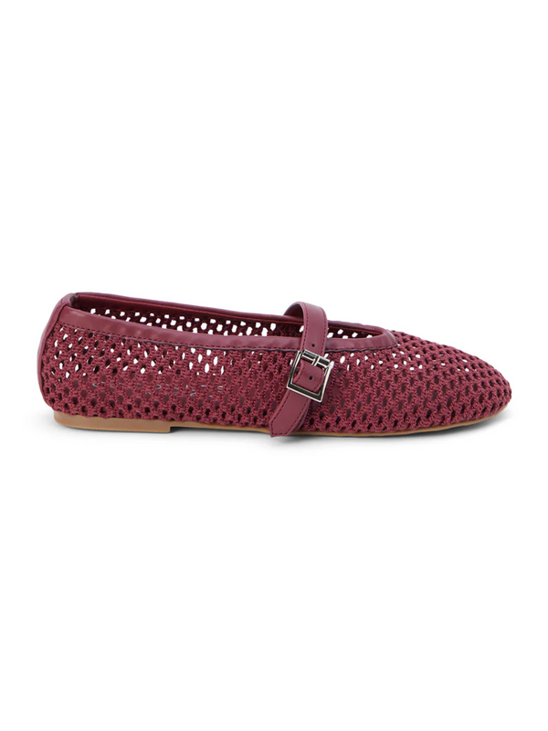 IT GIRL MESH BALLET FLAT X BURGUNDY